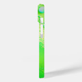 Monogrammed Lime Groene Glitter Case-Mate iPhone Case (Achterkant / Links)