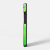 Monogrammed Lime Groene Glitter iPhone Hoesje (Linkerkant)