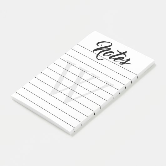 Monogrammed Lined Notes (Schuin)