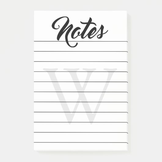 Monogrammed Lined Notes (Voorkant)