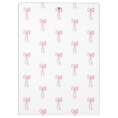 Monogrammed Little Bow Pink Klembord (Achterkant)