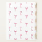 Monogrammed Little Bow Pink Planner (Achterkant)
