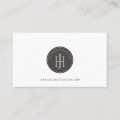 Monogrammed Logo Jewelry Designer Visitekaartje (Voorkant)