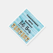 Monogrammed Luau Tiki Bar Birthday Party Servet (Hoek)