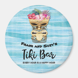 Monogrammed Luau Tiki Bar Cruise Ship Magneet