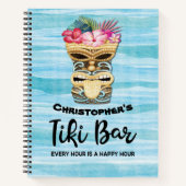 Monogrammed Luau Tiki Bar Party Recipe Notitieboek (Voorkant)