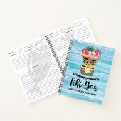 Monogrammed Luau Tiki Bar Party Recipe Notitieboek (Binnen)