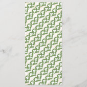 Monogrammed Lucky in Love Shamrock Wedding Menu (Achterkant)