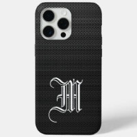 Monogrammed "M" Faux Carbon Fiber OtterBox