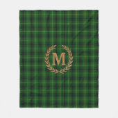 Monogrammed MacArthur Tartan Fleece Blanket (Voorkant)