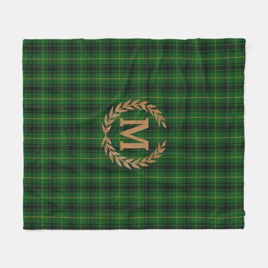 Monogrammed MacArthur Tartan Fleece Blanket (Voorkant (Horizontaal))
