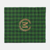 Monogrammed MacArthur Tartan Fleece Blanket Deken (Voorkant (Horizontaal))