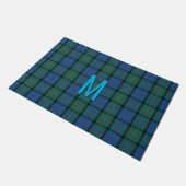 Monogrammed MacThomas Tartan Plaid Door Mat (Schuin)