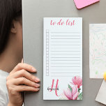 Monogrammed Magnolia Waterverf Floral to do list Magnetisch Notitieblok<br><div class="desc">magnetisch notitieblok om te personaliseren met uw monogram. De sjabloon is ingesteld voor u om jouw naam en initiaal toe te voegen (maar u kunt beide secties leeg laten als u liever een of de andere hebt). Dit vrouwelijke waterverf bloemontwerp heeft magnoliabloemen en een roze en groen kleurenpalet. Het notitieblok...</div>