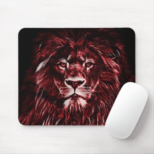 Monogrammed Majestic Red Lion Muismat (Met muis)