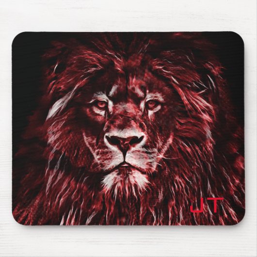 Monogrammed Majestic Red Lion Muismat (Voorkant)