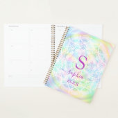Monogrammed Mandala Neon Holographic 2022 2023 Planner (Display)