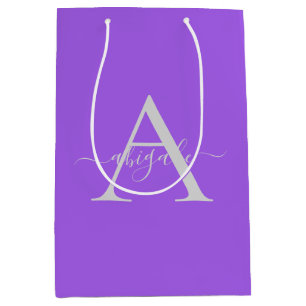 Monogrammed Manuscript Amethyst   Minimale legant Medium Cadeauzakje