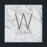 Monogrammed Marble Housewarming Gift Modern Gift Magneet<br><div class="desc">Deze elegante onderzetters voor het afdrukken van marmeren zijn de perfecte manier om je meubels schoon te houden,  en maken het perfecte cadeau voor een huisverwarmende partij.</div>