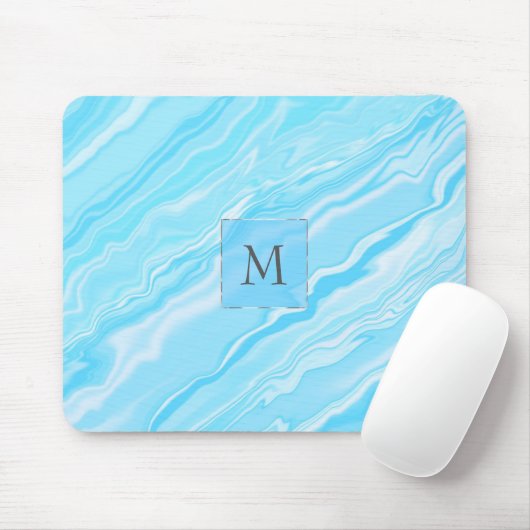 Monogrammed Marble Muismat (Met muis)