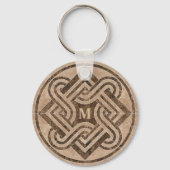 Monogrammed Marble Ornament Sleutelhanger (Voorkant)