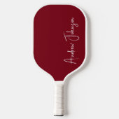 Monogrammed Maroon Pickleball Paddle (Achterkant)