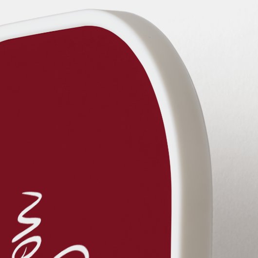 Monogrammed Maroon Pickleball Paddle (Links Detail)