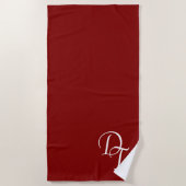 Monogrammed - Maroon Strandlaken (Voorkant)