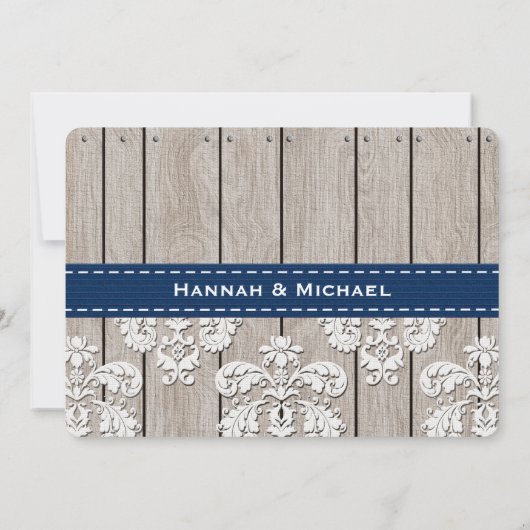 Monogrammed Mason Jar Koraal Marine Hydrangea Wedd Kaart (Achterkant)