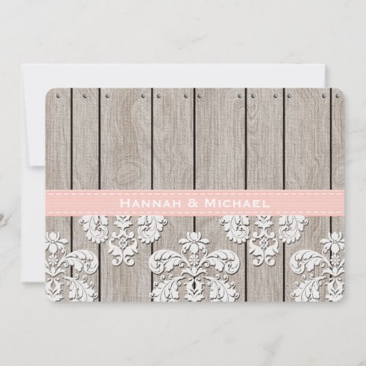 Monogrammed Mason Jar Pink Hydrangea Wedding Kaart (Achterkant)