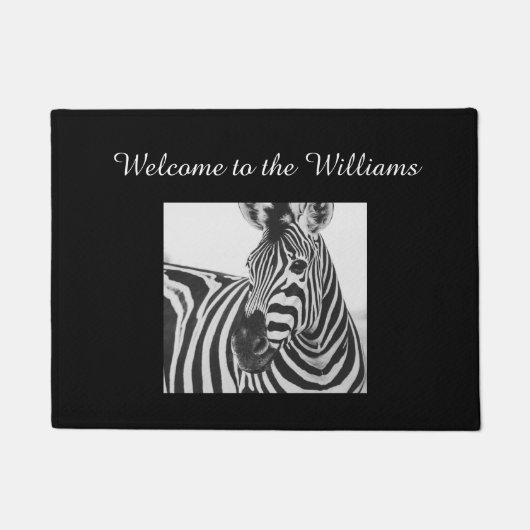 Monogrammed-mat voor zebra deurmat (Voorkant)