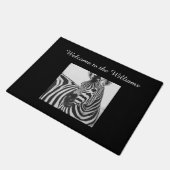 Monogrammed-mat voor zebra deurmat (Schuin)