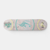 Monogrammed " meisje" Silhouette Skateboard (Horizontaal)