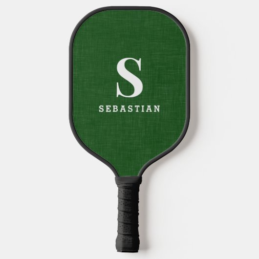 Monogrammed met Speler Naam Modern Green Custom Pickleball Paddle (Achterkant)