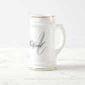 Monogrammed minimalist Plain Modern Bierpul (Voorkant rechts)