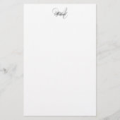 Monogrammed minimalist Plain Modern Briefpapier (Voorkant)