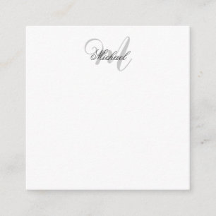 Monogrammed minimalist Plain Modern Informatiekaartje