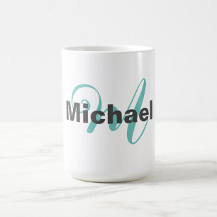 Monogrammed minimalist Plain Modern Koffiemok
