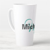 Monogrammed minimalist Plain Modern Latte Mok (Linkerhoek)