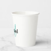 Monogrammed minimalist Plain Modern Papieren Bekers (Links)