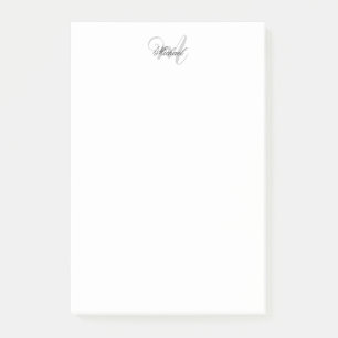 Monogrammed minimalist Plain Modern Post-it® Notes