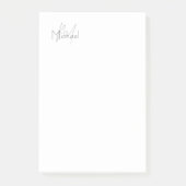 Monogrammed minimalistisch effen moderne naam post-it® notes (Voorkant)