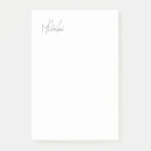 Monogrammed minimalistisch effen moderne naam post-it® notes