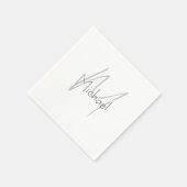 Monogrammed minimalistisch effen moderne naam servet (Hoek)