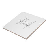 Monogrammed minimalistisch effen moderne naam tegeltje (Zijkant)