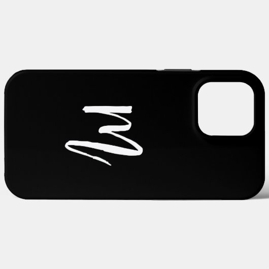 Monogrammed minimalistisch Initiaal zwart Case-Mate iPhone Case (Achterkant (horizontaal))