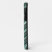 Monogrammed Mint Black Tribal Chevron Pattern Case-Mate iPhone Case (Achterkant/links)