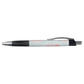 Monogrammed Mint en Coral Floral Damask Pen (Bovenkant)