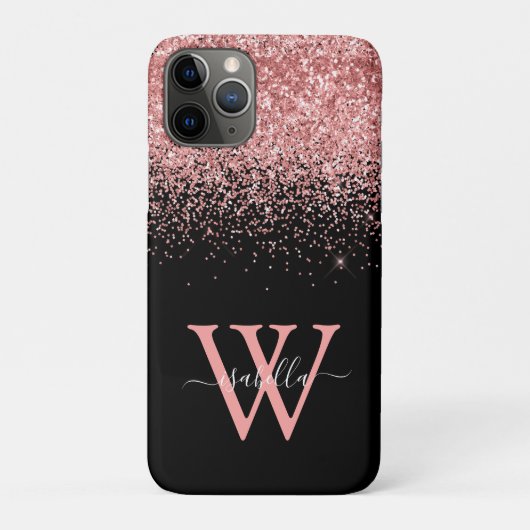 Monogrammed Mobiele Telefoon Case Roze (Achterkant)
