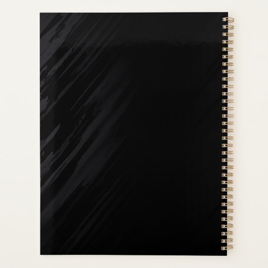 Monogrammed Modern custom Silver Glitter Business Planner (Achterkant)